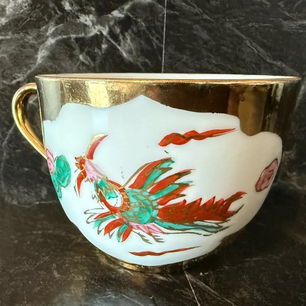 Tea Cup with Chinese Dragon and Phoenix
